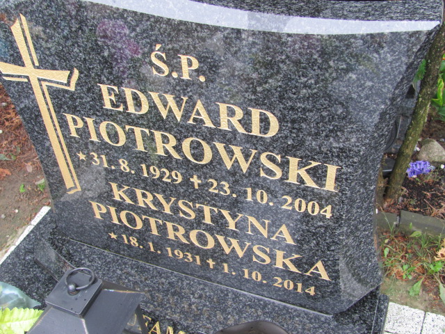 Edward Piotrowski 1929 Czerwonak - Grobonet - Wyszukiwarka osób pochowanych