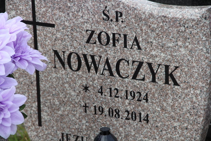 Zofia Nowaczyk 1924 Czerwonak - Grobonet - Wyszukiwarka osób pochowanych