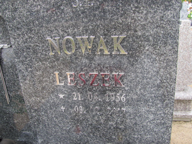 Leszek Nowak 1956 Czerwonak - Grobonet - Wyszukiwarka osób pochowanych